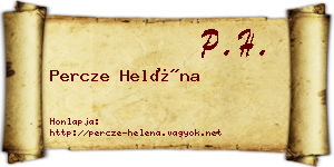 Percze Heléna névjegykártya